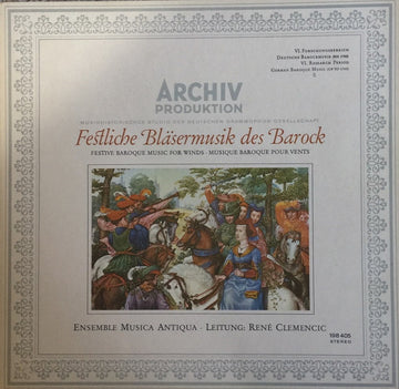 Musica Antiqua Wien • René Clemencic : Festliche Bläsermusik Des Barock (LP, Tri)