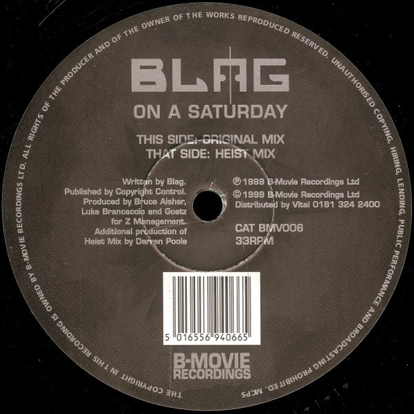 Blag : On A Saturday (12")