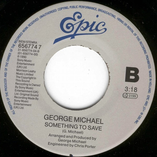George Michael : Cowboys And Angels (7", Single)