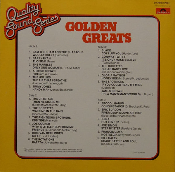 Various : Golden Greats (2xLP, Comp)