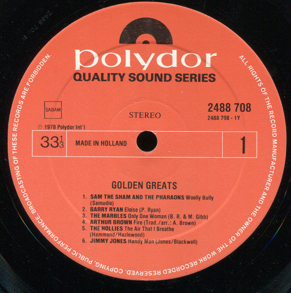 Various : Golden Greats (2xLP, Comp)