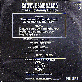 Santa Esmeralda Starring Jimmy Goings : The House Of The Rising Sun (LP, Album)