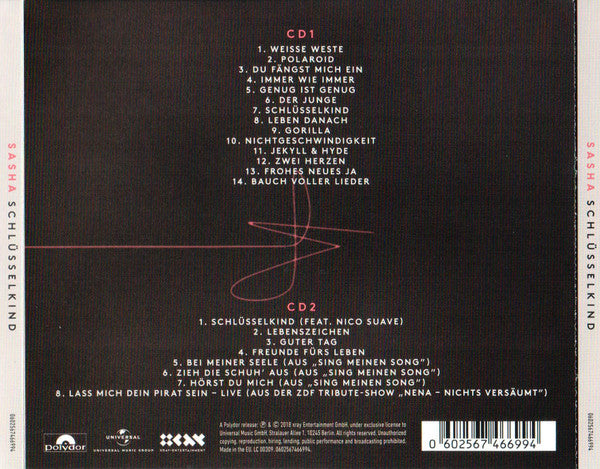 Sasha (5) : Schlüsselkind (2xCD, Album, Dlx)