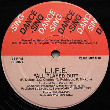 L.I.F.E. : All Played Out (12")