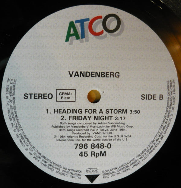 Vandenberg : Once In A Lifetime (12")