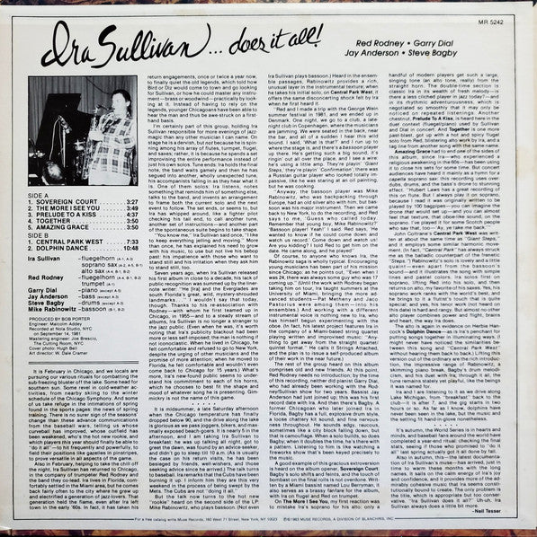 Ira Sullivan : Does It All (LP, Album)