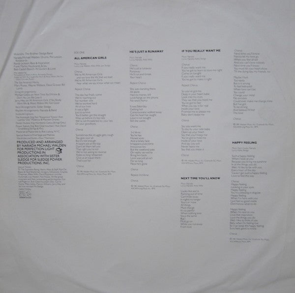 Sister Sledge : All American Girls (LP, Album)
