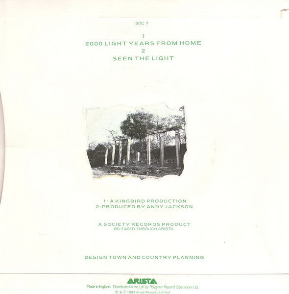 The Danse Society : 2000 Light Years From Home (7", Single)