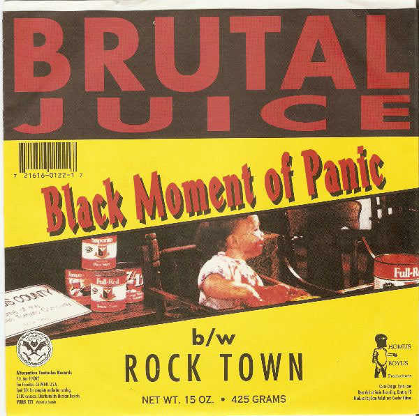 Brutal Juice : Black Moment Of Panic b/w Rock Town (7", Single)