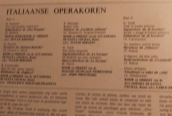 Various : Italiaanse Operakoren (LP, Club)