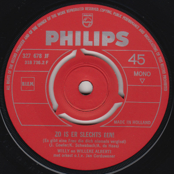 Willy & Willeke Alberti : Moeder, Hoe Kan Ik Je Danken? (7", Mono, Red)