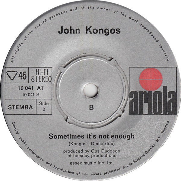 John Kongos : He's Gonna Step On You Again (7", Single)