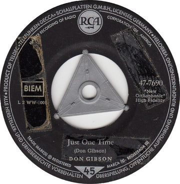 Don Gibson : Just One Time / I May Never Get To Heaven (7", Single)