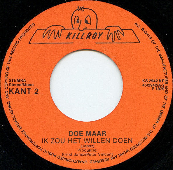 Doe Maar : Regen / Ik Zou Het Willen Doen (7", Single)