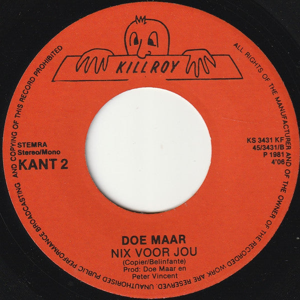 Doe Maar : Smoorverliefd (7", Single)