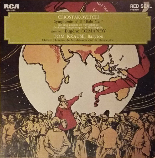 Chostakovitch* Sur cinq poèmes de Yevtushenko*, Orchestre Symphonique De Philadelphie*, Eugene Ormandy, Tom Krause : Symphonie N° 13 "Babi Yar" (LP)