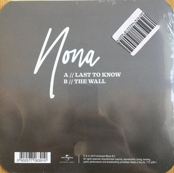 Nona (10) : Last To Know (7", Single)