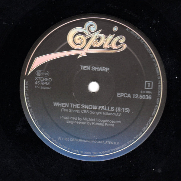 Ten Sharp : When The Snow Falls (12", Maxi)