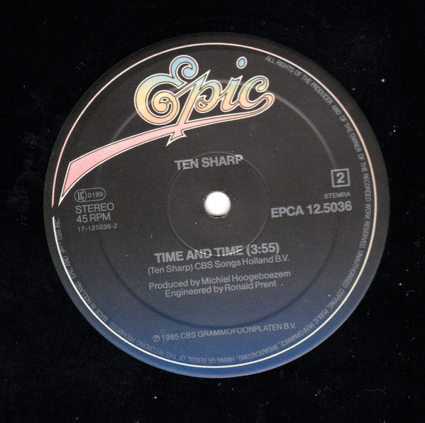 Ten Sharp : When The Snow Falls (12", Maxi)