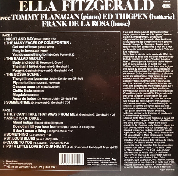 Ella Fitzgerald : Ella À Nice (LP, Album, RE)