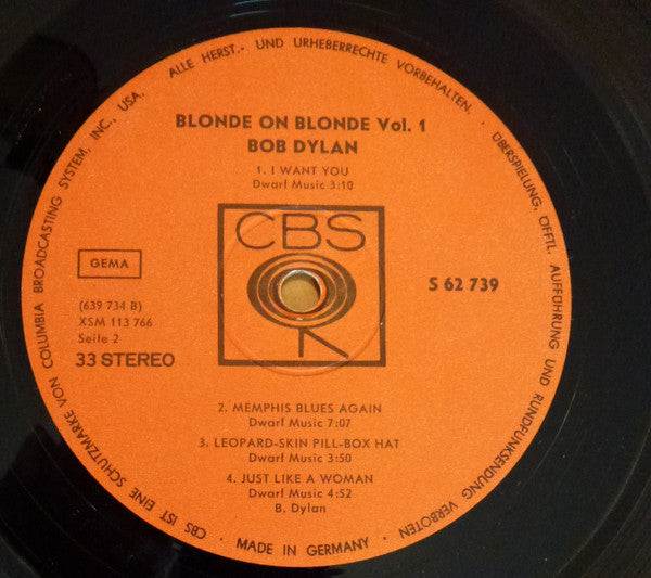 Bob Dylan : Blonde On Blonde Vol. 1 (LP)