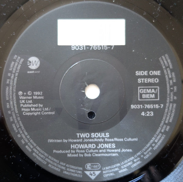 Howard Jones : Two Souls (7", Single)