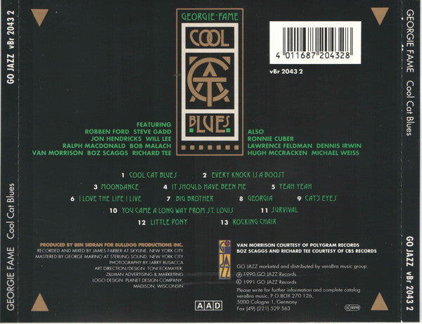 Georgie Fame : Cool Cat Blues (CD, Album)