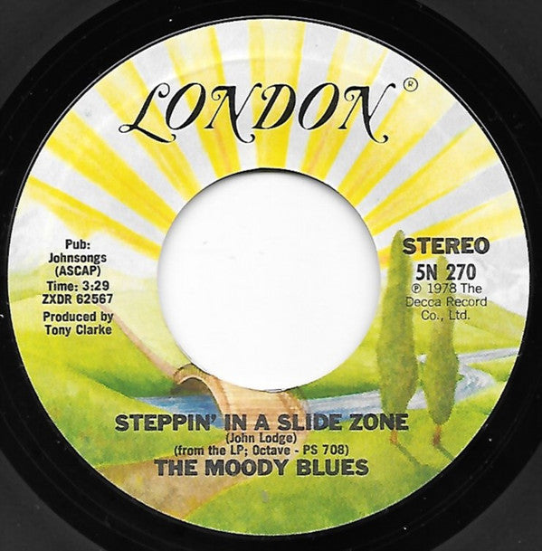 The Moody Blues : Steppin' In A Slide Zone (7", Single)