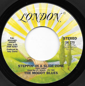 The Moody Blues : Steppin' In A Slide Zone (7", Single)