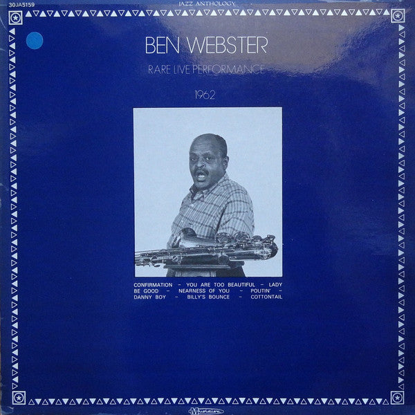 Ben Webster : Rare Live Performance 1962 (LP, Album)