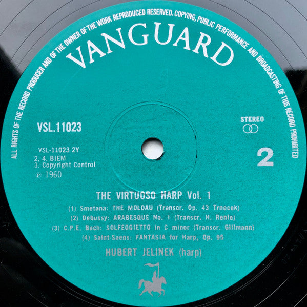 Hubert Jelinek : The Virtuoso Harp (Volume 1) (LP, RE)
