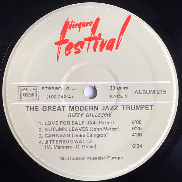Dizzy Gillespie : The Great Modern Jazz Trumpet (2xLP, Comp)