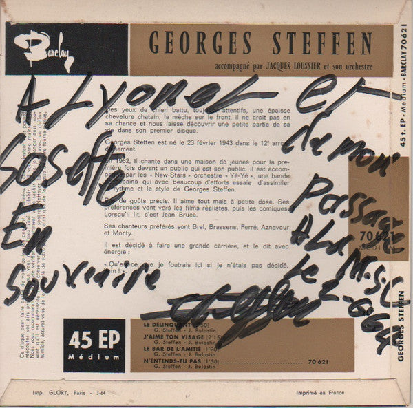 Georges Steffen : Le Délinquant (7", EP)