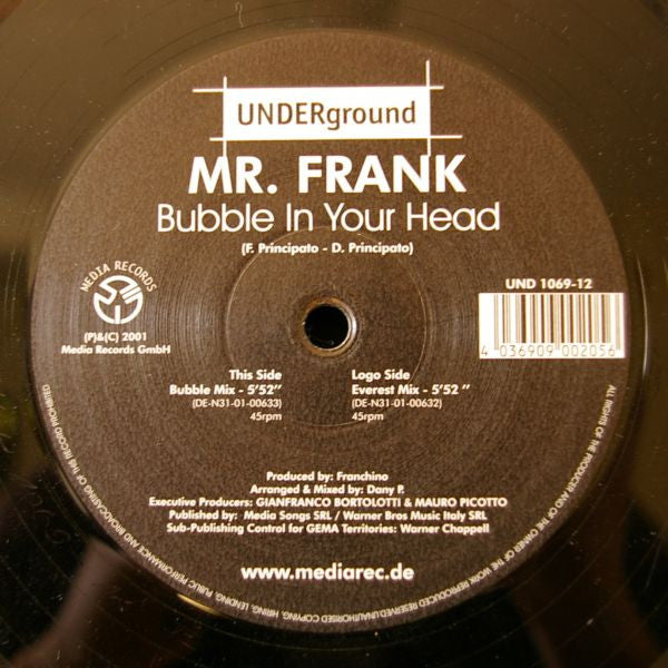 Mr. Frank : Bubble In Your Head (12")