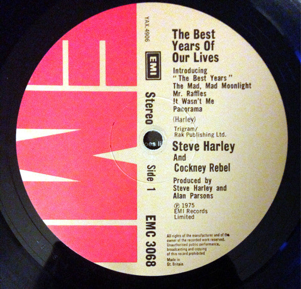 Steve Harley And Cockney Rebel* : The Best Years Of Our Lives (LP, Album)