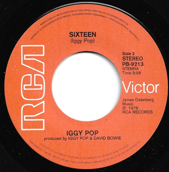Iggy Pop : I Got A Right (7")