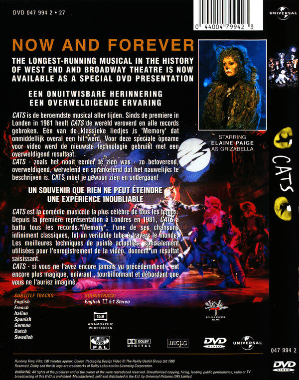 Andrew Lloyd Webber : Cats (DVD-V, RE, PAL, Mus)