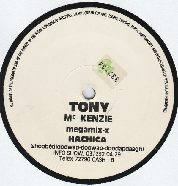 Tony McKenzie : Hachica (Shoobèdidoowap-doowap-doodapdaagh) (12")