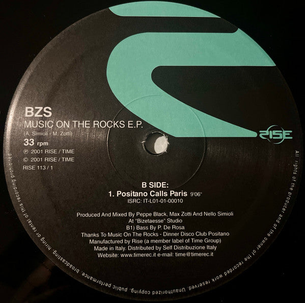 BZS : Music On The Rocks EP (2x12", EP)