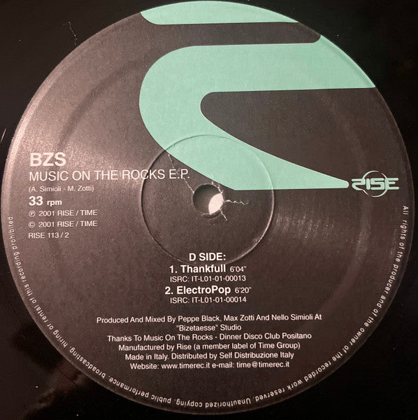 BZS : Music On The Rocks EP (2x12", EP)