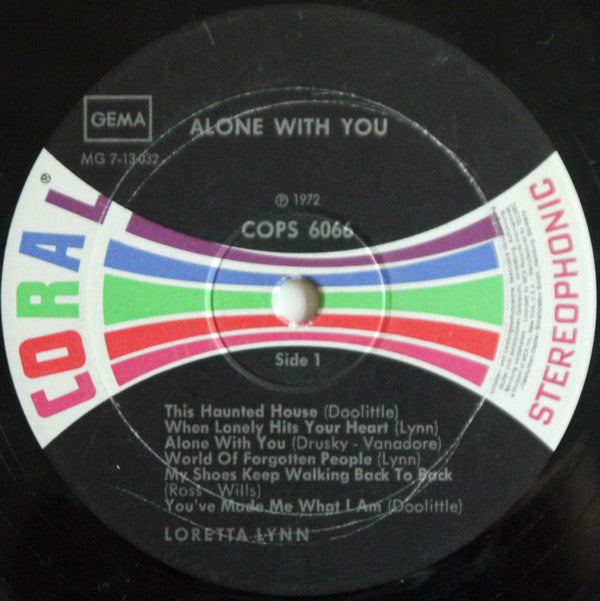 Loretta Lynn : Alone With You (LP, Album, Comp)