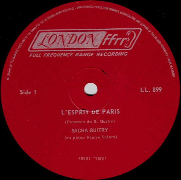 Sacha Guitry : L'Esprit De Paris (LP, Album)