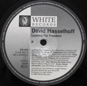 David Hasselhoff : Looking For Freedom (LP, Album)