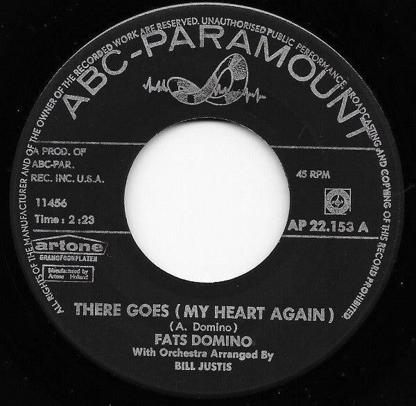 Fats Domino : There Goes My Heart Again (7", Single)