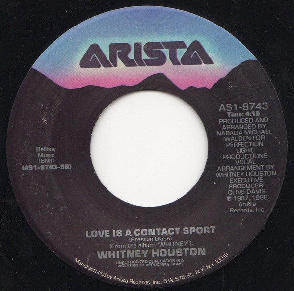 Whitney Houston : One Moment In Time (7", Single, Spe)