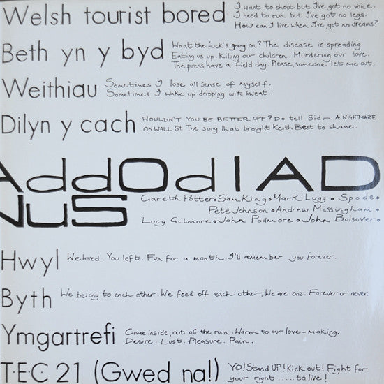 Traddodiad Ofnus : Welsh Tourist Bored (LP, Album)