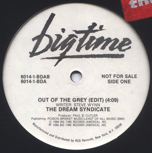 The Dream Syndicate : Out Of The Grey (12", Single, Promo)