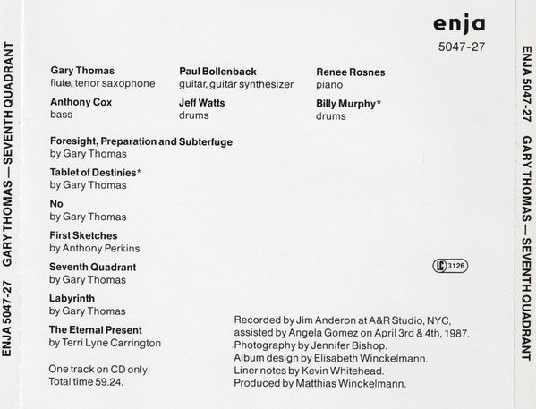 Gary Thomas : Seventh Quadrant (CD, Album)