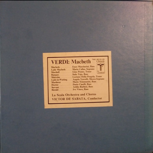Giuseppe Verdi : Macbeth (3xLP, Mono + Box)
