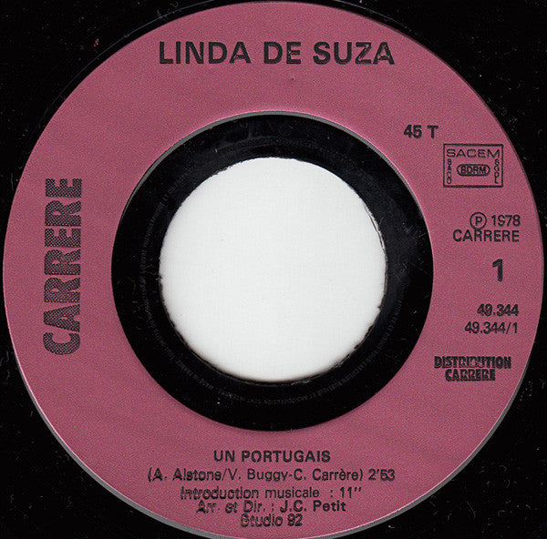 Linda De Suza : Un Portugais (7", Single)